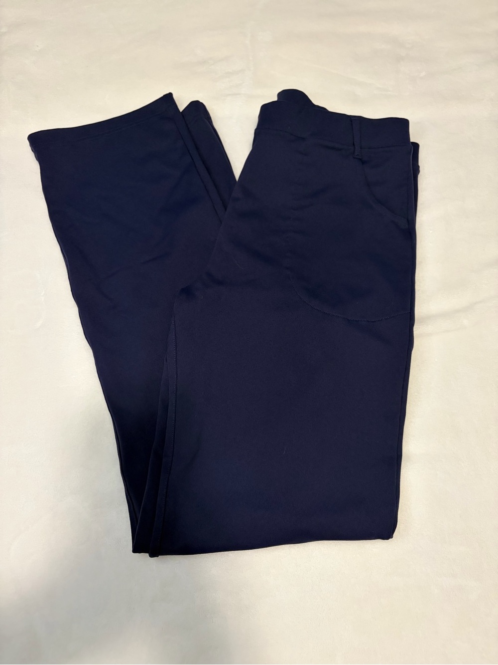 Wide-Leg Navy Performance Pants - Picture 8 of 10